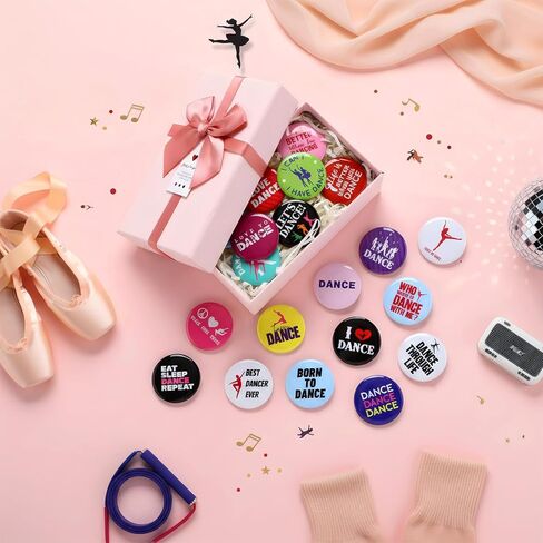 80 Pcs 1.5 Inches Dance Pins Dance Gift Include Tap Ballet Jazz Pin Back Button Bulk Badge for Party Favors in Saudi Arabia