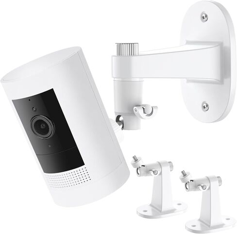 2Pack Ring Camera Wall Mount for Ring Stick Up Cam Battery/Plug-in 3rd Gen/Stick Up Camera Pro Battery/Ring Indoor Cam(1st Gen), 360 Degree Adjustable No Drilling Mount for Ring Outdoor Indoor Camera in Saudi Arabia