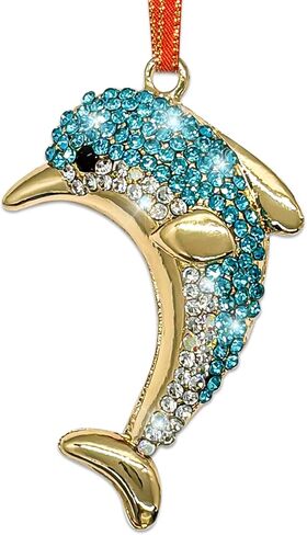 Starfish Christmas Ornaments Metal Starfish Christmas Ornament Rhinestones Starfish Hanging Ornament for Christmas Tree Beach Theme XMAS Wedding Home Decor DIY Crafts Girls Woman Sister Gift in Kuwait