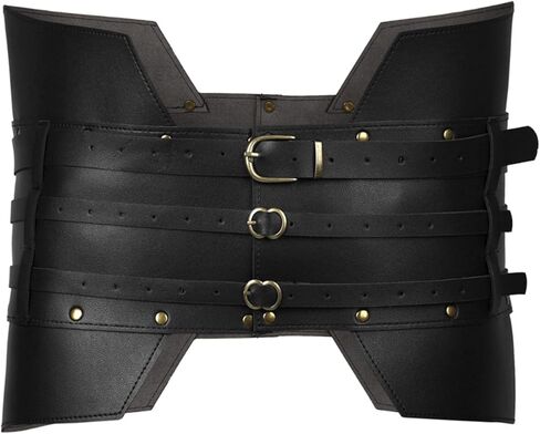 Retro Belt Medieval PU Leather Armor Adjustable Wide Studded Waist Belt For Halloween Cosplay Costume Accessory in Saudi Arabia