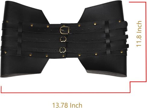 Retro Belt Medieval PU Leather Armor Adjustable Wide Studded Waist Belt For Halloween Cosplay Costume Accessory in Saudi Arabia