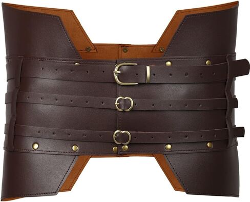 Retro Belt Medieval PU Leather Armor Adjustable Wide Studded Waist Belt For Halloween Cosplay Costume Accessory in Saudi Arabia