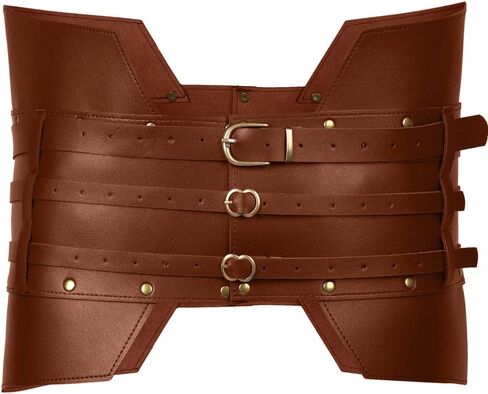 Retro Belt Medieval PU Leather Armor Adjustable Wide Studded Waist Belt For Halloween Cosplay Costume Accessory in Saudi Arabia