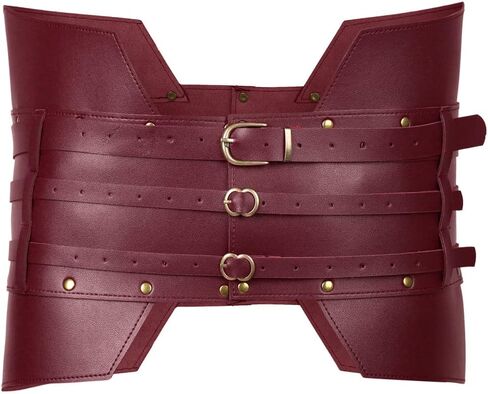 Retro Belt Medieval PU Leather Armor Adjustable Wide Studded Waist Belt For Halloween Cosplay Costume Accessory in Saudi Arabia