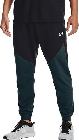 بنطال UA Dynasty Fleece Joggers للرجال من Under Armour 1359357 (X-Large، أسود / أبيض - 001) in Kuwait