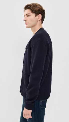 Maison Kitsuné Men's Fox Head Milano Lambswool Cardigan in Saudi Arabia