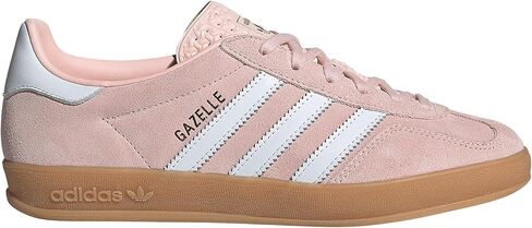 adidas Gazelle Indoor Womens Shoes, Sandy Pink/Cloud White/Gum, Size 9 in Saudi Arabia