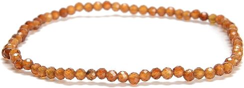 JM Design Multi-color Tourmaline Faceted Round Beads Beaded Bracelet Size 3mm 7.5'' Length in Saudi Arabia