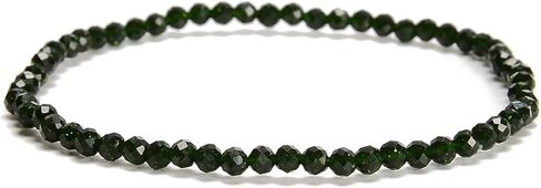JM Design Multi-color Tourmaline Faceted Round Beads Beaded Bracelet Size 3mm 7.5'' Length in Saudi Arabia