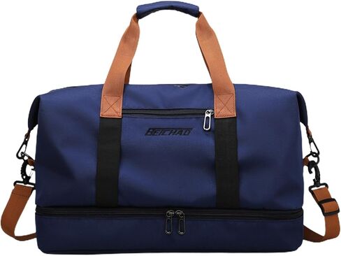 Portable Waterproof Gym Bag, Weekender Travel Bag,With Shoes Compartment (Black) in Saudi Arabia