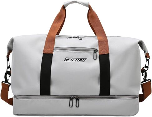 Portable Waterproof Gym Bag, Weekender Travel Bag,With Shoes Compartment (Black) in Saudi Arabia