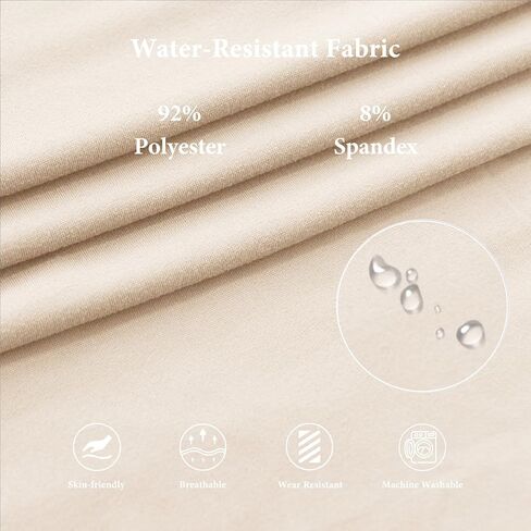 أغطية وسائد Gollense RV Dinette، أغطية وسائد قابلة للتمدد مقاومة للماء، مجموعة غطاء مقعد بديل مقطعي لأريكة مقطورة السفر - 2 غطاء مسند ظهر و2 غطاء مقعد (بيج) in Kuwait