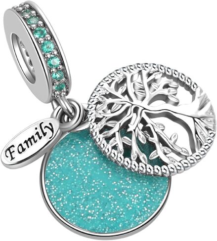 سحر شجرة العائلة المتلألئة المتدلية يناسب أساور Pandora Charms Moments in Saudi Arabia