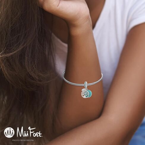 سحر شجرة العائلة المتلألئة المتدلية يناسب أساور Pandora Charms Moments in Saudi Arabia