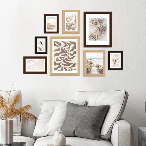 إطار صورة من خشب البلوط مقاس 6x9، عرض صور 5 × 8 مع حصيرة أو 6 × 9 بدون حصيرة - غطاء من الزجاج المقسى، عرض أفقي ورأسي للجدار أو سطح الطاولة (بلوط طبيعي، مجموعة من 1) in Kuwait