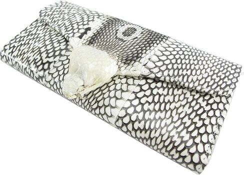 Genuine Cobra Snake Skin with Head Leather Women's Trifold Clutch Wallet Purse Natural in Saudi Arabia