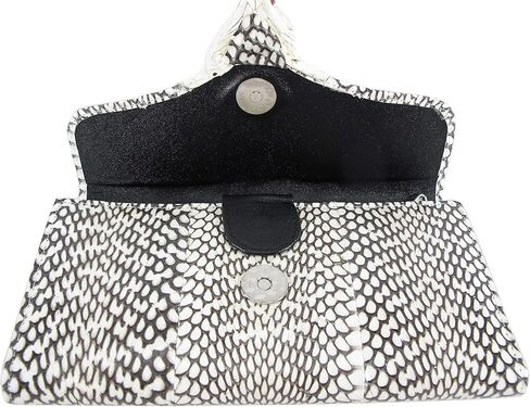 Genuine Cobra Snake Skin with Head Leather Women's Trifold Clutch Wallet Purse Natural in Saudi Arabia