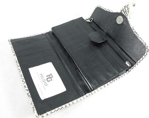 Genuine Cobra Snake Skin with Head Leather Women's Trifold Clutch Wallet Purse Natural in Saudi Arabia