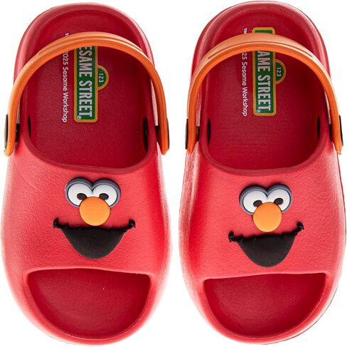 Sesame Street Clog Sandals with Backstrap - Open Toe Slides for Kids Girls and Boys - Sesame Sandal Slip-On Clogs Water Resistant (Sizes: 3-4 Infant / 5-10 Toddler / 11-12 Little Kid) in Saudi Arabia