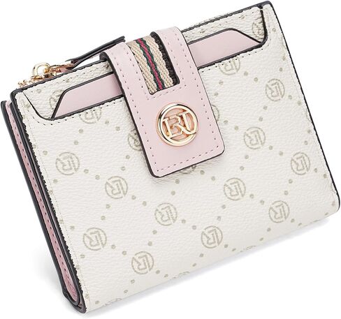LAORENTOU Small Wallet for Women Soft Leather RFID Blocking Bifold Zipper Pocket Wallet Card Case Purse with ID Window in Saudi Arabia