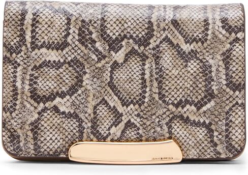 Anne Klein Womens Small Snake Bifold Wallet, Brown Tonal in Kuwait