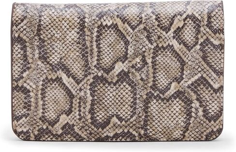 Anne Klein Womens Small Snake Bifold Wallet, Brown Tonal in Kuwait