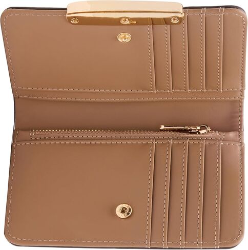 Anne Klein Womens Small Snake Bifold Wallet, Brown Tonal in Kuwait