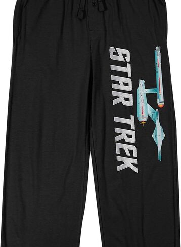 Bioworld Star Trek Logo and Ship Men's Black Sleep Pants in Saudi Arabia