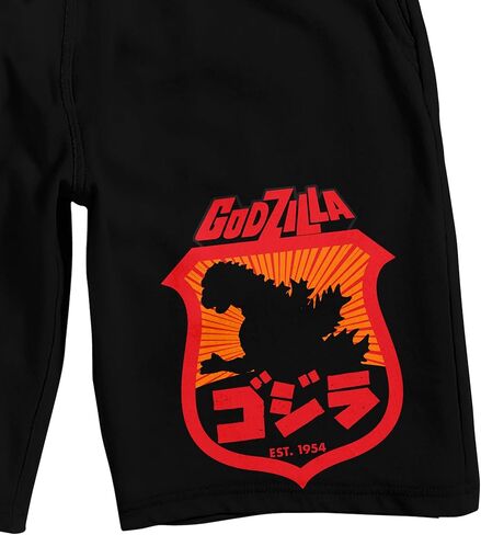 شورت بيجامة نوم أسود كلاسيكي للرجال من Godzilla in Saudi Arabia