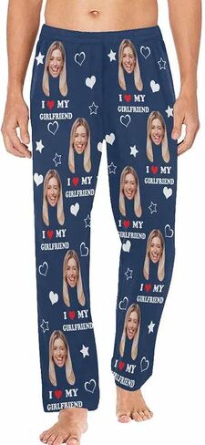 Custom Couple Pajama Pants, Personalized Photo Couples & Text Pajama Pants, Valentine Gifts, Couples Gift in Saudi Arabia