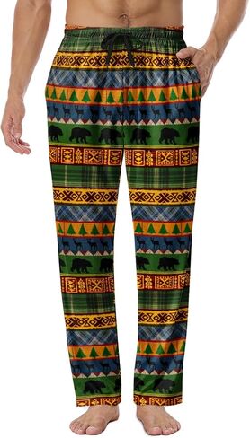 Mens Pajama Pants Soft Lounge Sleep Pants lightweight Pajama Bottoms for Men with Drawstring Pockets in Saudi Arabia