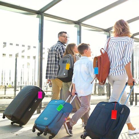 6 Pack Luggage Tag for Suitcases, Silicone ID Tags for Travel to Quickly Spot Luggage Suitcase (Multi Color) in Saudi Arabia