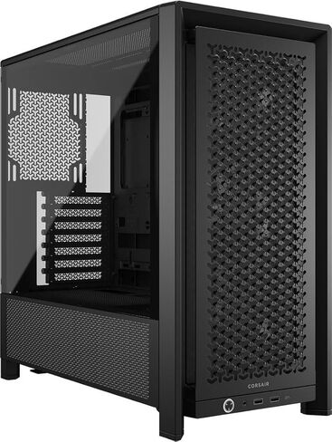 CORSAIR 4000D RS Frame Modular High Airflow Mid-Tower PC Case – 3X CORSAIR RS Fans – InfiniRail Fan Mounting System – Fits Multiple 360mm Radiators – Reverse Connector Motherboard Compatible – Black in Kuwait