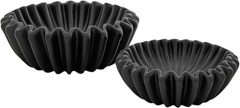 47th & Main Decorative Bowls Ridged Lehriya Ceramic Modern Bowl For Home Décor, Set of 2, Tan in Saudi Arabia
