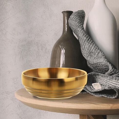 7. 4 Inch Decorative Bowl - Stainless Steel Gold Bowl for Keys And Jewelry Storage, Entryway Table Storage Holder, Coffee Table Centerpiece, Multipurpose Home Organizer in Saudi Arabia