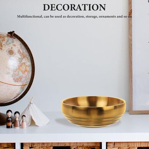 7. 4 Inch Decorative Bowl - Stainless Steel Gold Bowl for Keys And Jewelry Storage, Entryway Table Storage Holder, Coffee Table Centerpiece, Multipurpose Home Organizer in Saudi Arabia