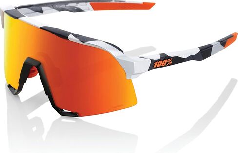 100% S3 Sport Performance Cycling Sunglasses (Soft Tact Grey Camo - HiPER Red Multilayer Mirror Lens) in Saudi Arabia