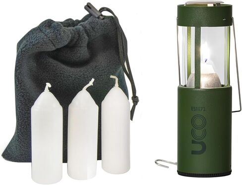 UCO Original Candle Lantern Value Pack with 3 Candles and Storage Bag, Original Size, Aluminum in Kuwait