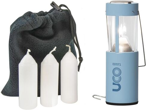 UCO Original Candle Lantern Value Pack with 3 Candles and Storage Bag, Original Size, Aluminum in Kuwait