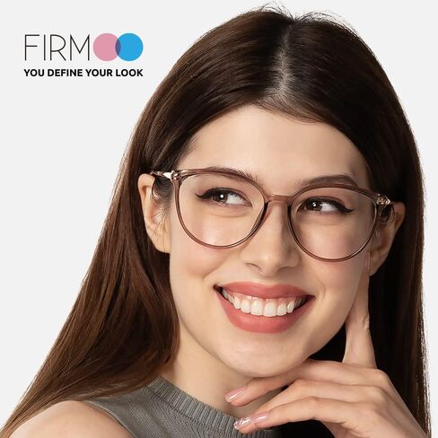 Firmoo Oversize Blue Light Blocking Glasses for Women/Men, Anti Glare Anti Eyestrain, Chic Round Computer Glasses Unisex in Saudi Arabia