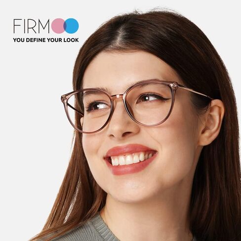 Firmoo Oversize Blue Light Blocking Glasses for Women/Men, Anti Glare Anti Eyestrain, Chic Round Computer Glasses Unisex in Saudi Arabia