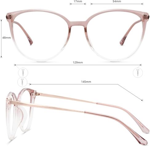 Firmoo Oversize Blue Light Blocking Glasses for Women/Men, Anti Glare Anti Eyestrain, Chic Round Computer Glasses Unisex in Saudi Arabia