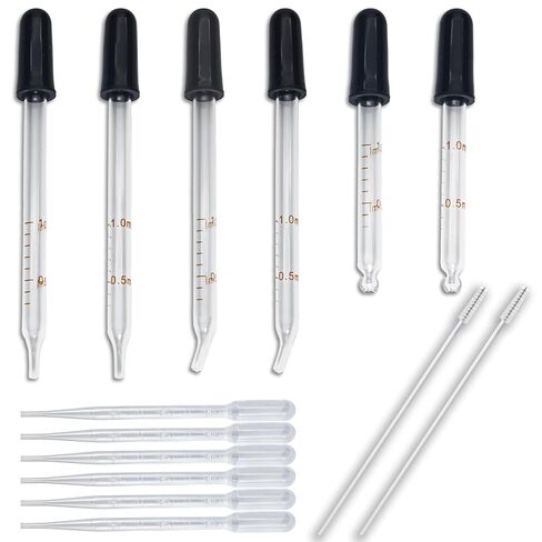 20 PCS 3ml Dropper Pipettes - Disposable Pipettes Dropper for Accurate Liquid Transfer, Perfect for Essential Oils, Resin, Crafts, Labs, Kids Activities - Plastic Pipette, Droppers in Kuwait