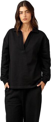 Gottex Beach Life Cozy Coast Airport Sweatshirt - V Neck, Collared, Side Slits, Oversized Fit, Bottoms Sold Separately in Saudi Arabia