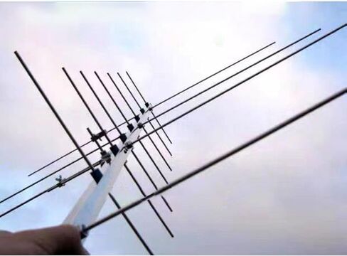 YAGI Antenna High Gain 2m/70cm Outdoor GRMS Yagi Antenna with U-Bolt 144-148MHz/430-440MHz 5 Elements Antenna for Ham Radio Repeater System 433mhz Radio Systems in Kuwait