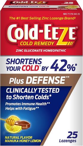 Cold-Eeze Plus Defense الحمضيات الطبيعية مع معينات الزنك من نبات البلسان، علاج البرد المثلي، يقصر أعراض البرد الشائعة، ويعزز صحة المناعة مع Sambucus Nigra، إشنسا وثمر الورد، 25 قيراط in Kuwait