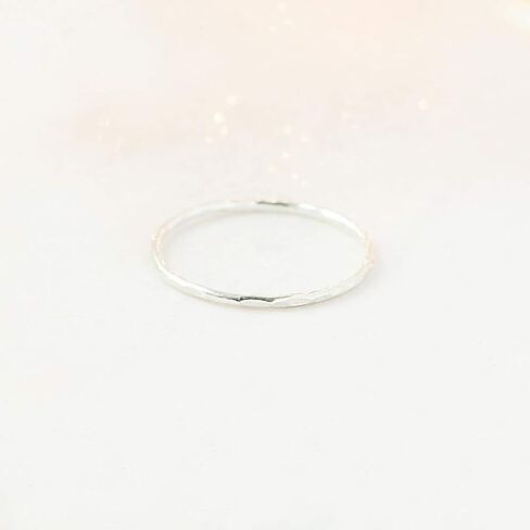 stacking ring. pebbled stacking band. rose, yellow gold filled or sterling silver. minimalist ring. slim ring. hammered textured rings. wedding band. in Kuwait