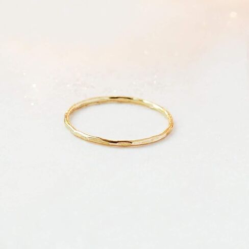 stacking ring. pebbled stacking band. rose, yellow gold filled or sterling silver. minimalist ring. slim ring. hammered textured rings. wedding band. in Kuwait