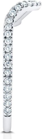 خاتم زفاف Kobelli Lab Grown Diamond ذو شكل سلة منحنى 1/4 قيراط ذهب أبيض عيار 14 قيراط (DEF/VS) in Saudi Arabia