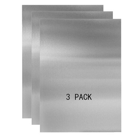 1 Piece of Laminated 430 Stainless Steel Metal Plate, 14.5" x 11" x 0.02", Suitable for Magnetic Installation Plate Walls, Suitable for Metal Plates in processes, Kitchens, and Offices in Kuwait